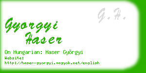gyorgyi haser business card
